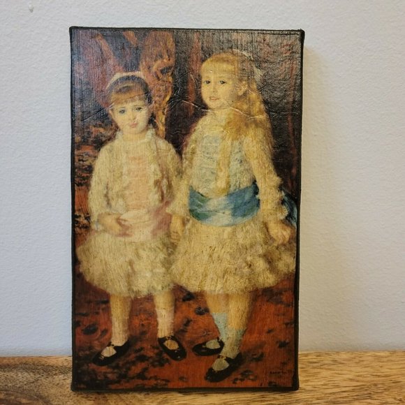 Vintage Oli Picture Two Girls Small Size - Picture 1 of 6